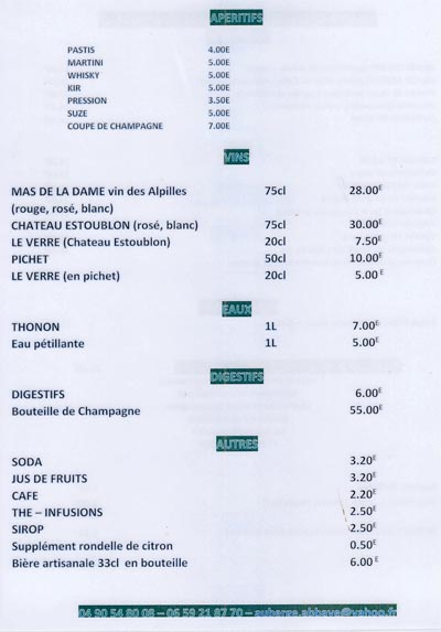 Auberge Restaurant de l' Abbaye � Montmajour